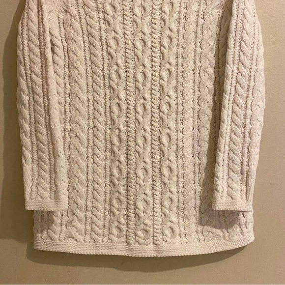 J. Jill Women’s Chunky Cable Knit Chenille Size Small Petite Ivory Sweater - Picture 3 of 10